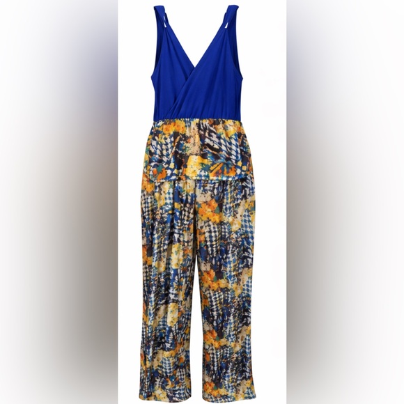 Desigual Pants - Apple Bottoms Abstract Wide Leg Romper | Size Small | Tall Friendly | Pockets